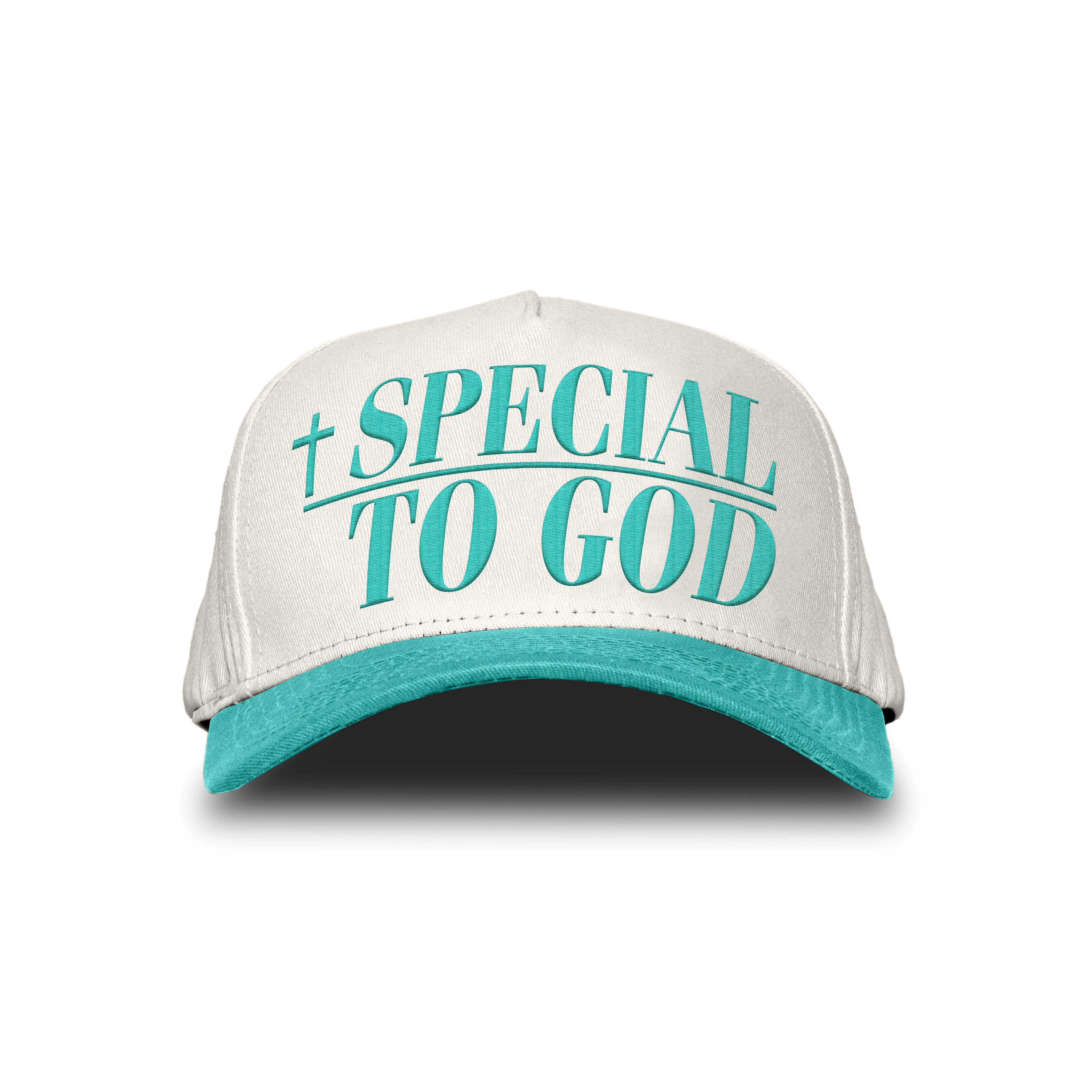 SPECIAL TO GOD SNAPBACK - CREME/TURQOUISE