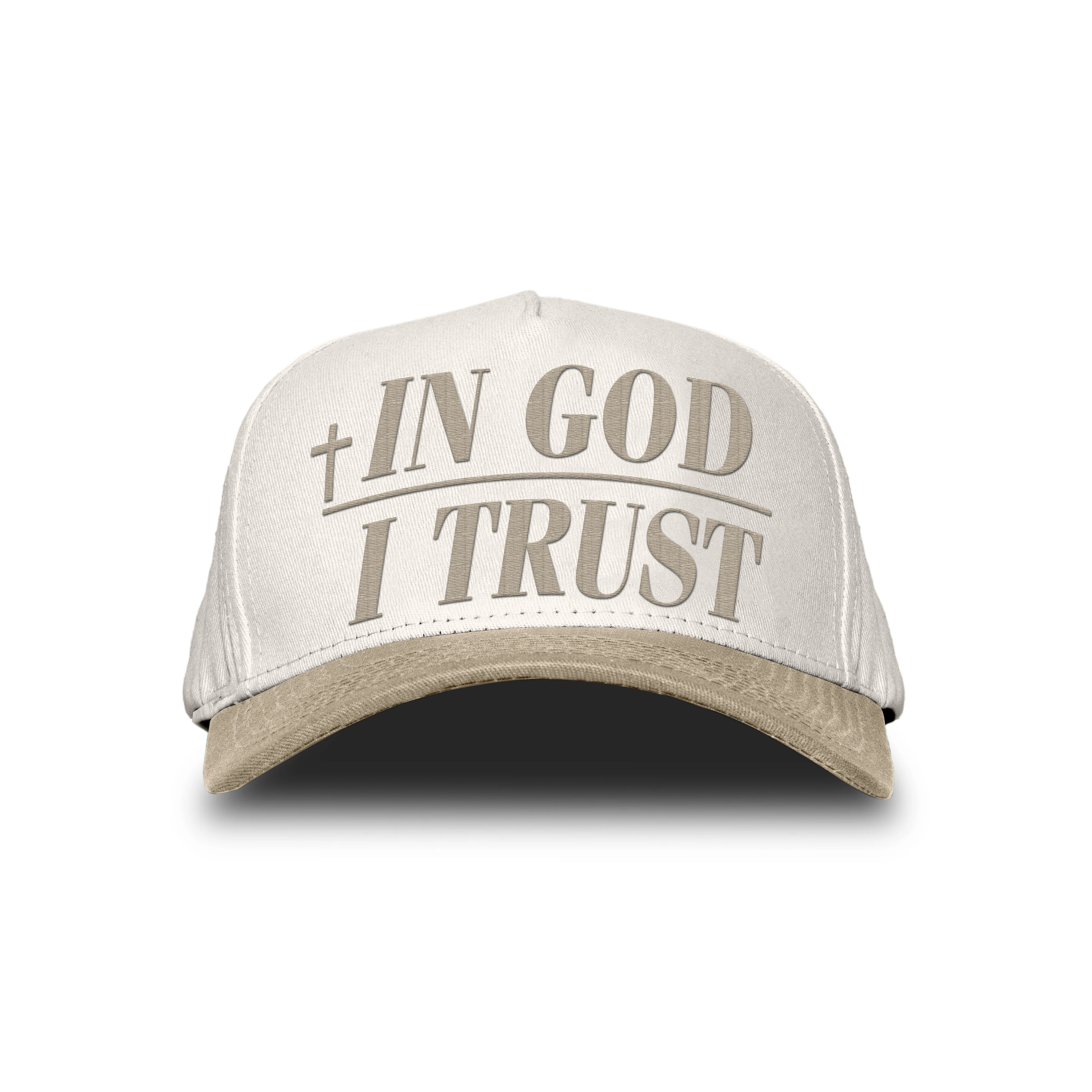 IN GOD I TRUST SNAPBACK - CREME/TAN