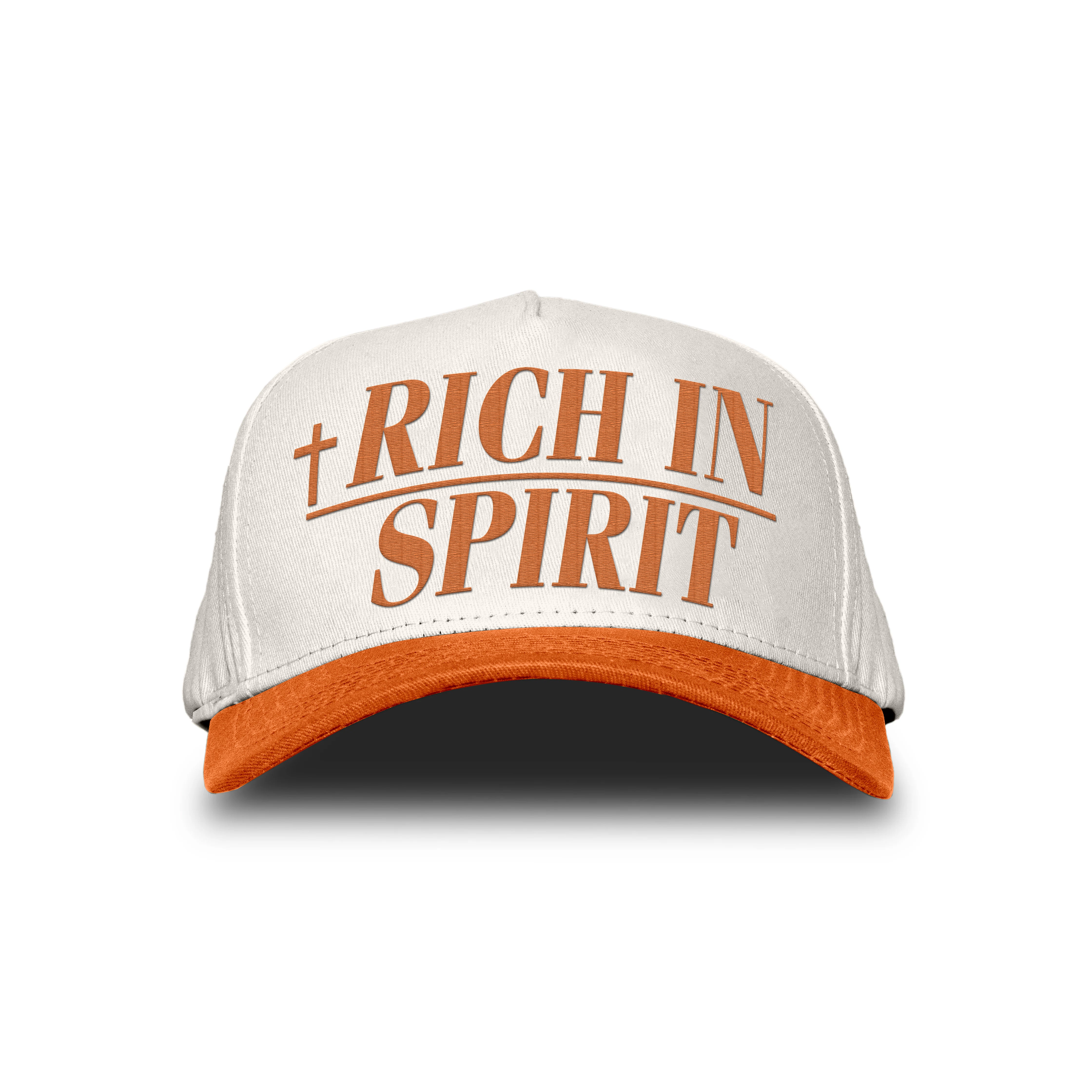 RICH IN SPIRIT SNAPBACK - CREME/ORANGE