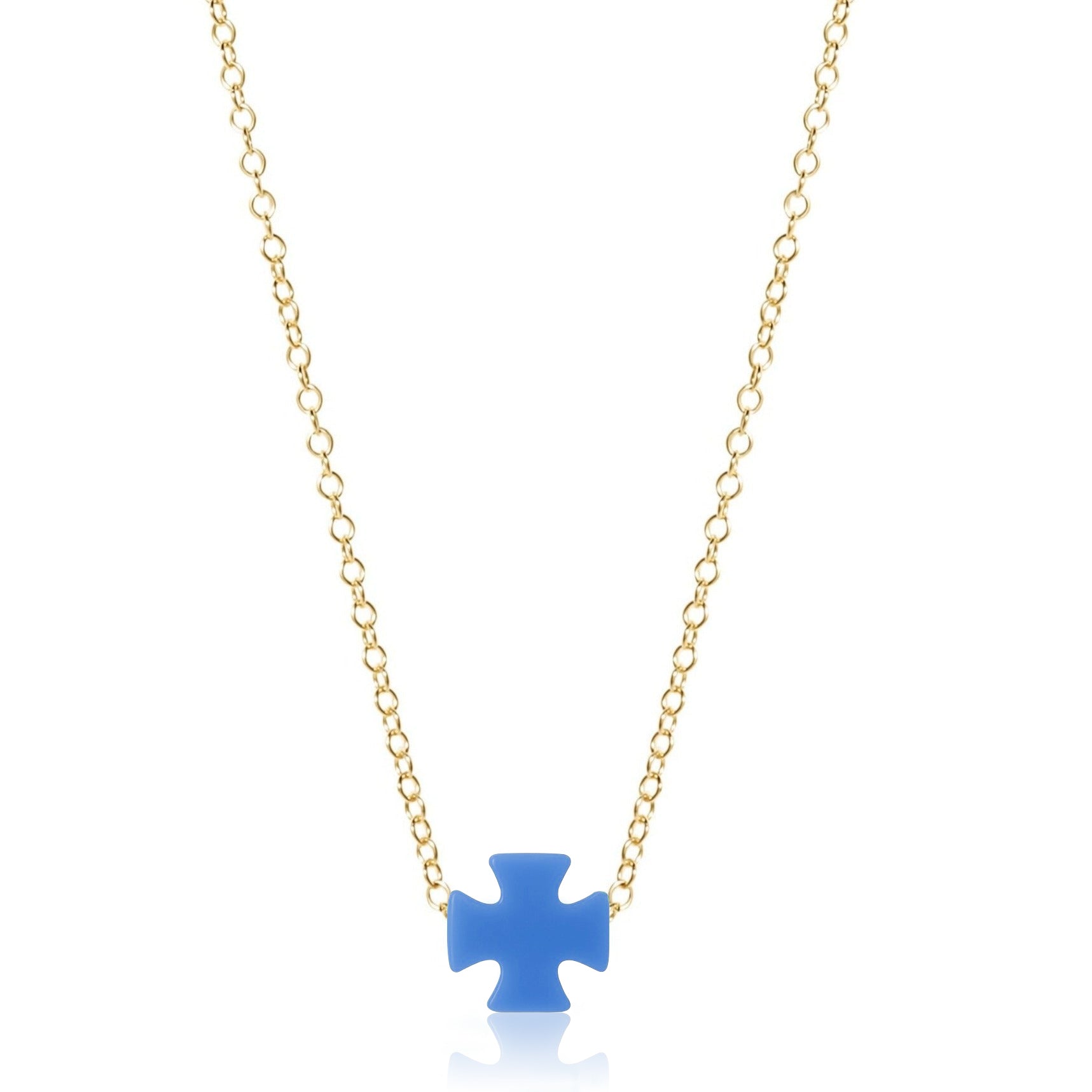 16" Cross Necklace Gold - Cornerstone Cross